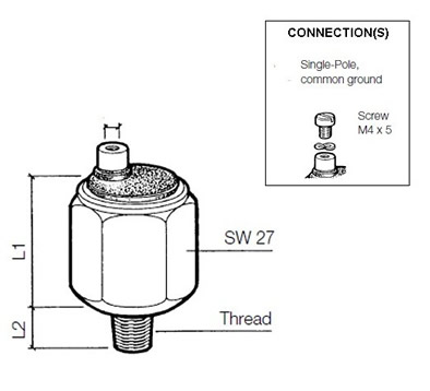 VDO Pressure switch 0.90 Bar